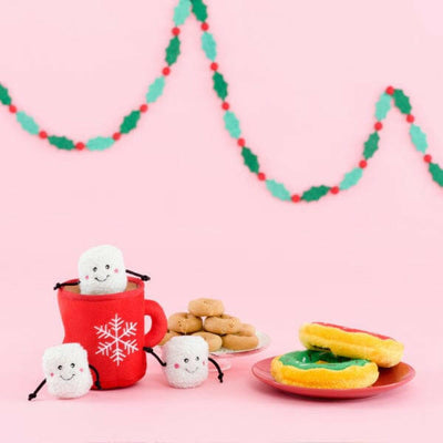 ZippyPaws Holiday Burrow Dog Toy, Hot Cocoa - 0