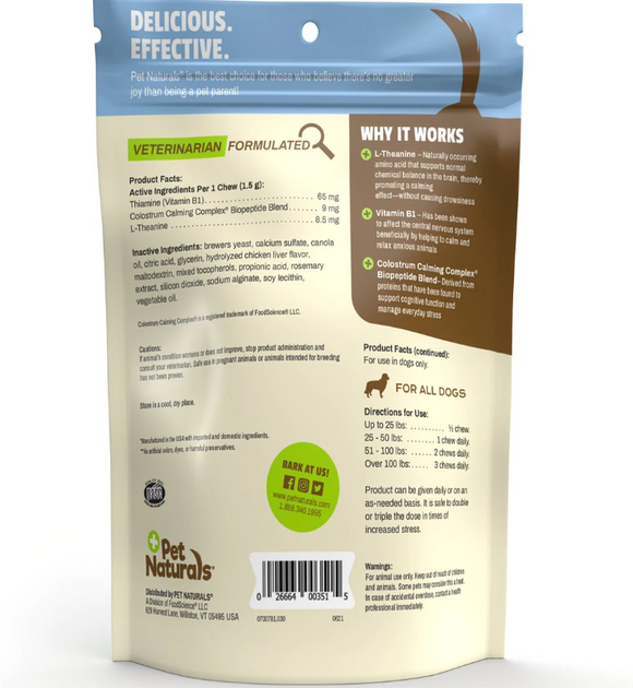 Pet Naturals Calming Dog Chews 30ct