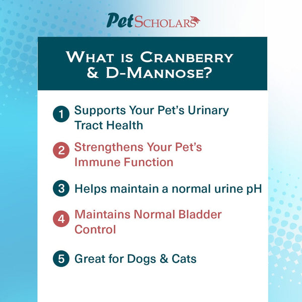 Pet Scholars Cranberry & D-Mannose Urinary Tract Support (75 Chewable Tablets)