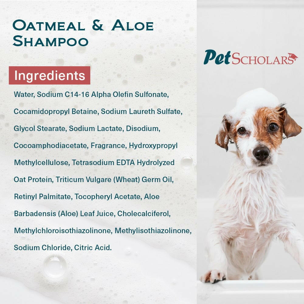 Pet Scholars Oatmeal & Aloe Shampoo Skin Soothing, Itch-Relief (16 fl oz)