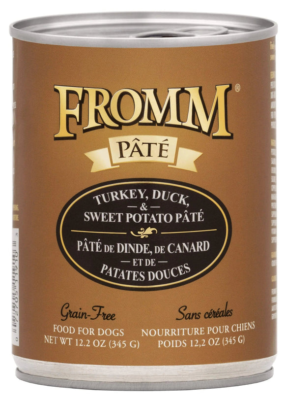 Fromm Pate Dog Turkey, Duck & Sweet Potato 12.2oz (Case of 12)