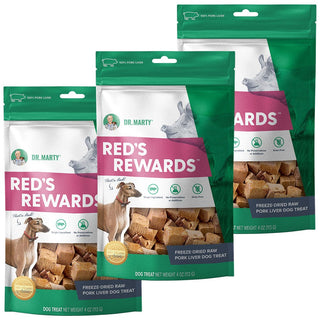 Dr. Marty, Red’s Rewards Freeze Dried Pork Liver Treats (4 oz) (3-Pack)
