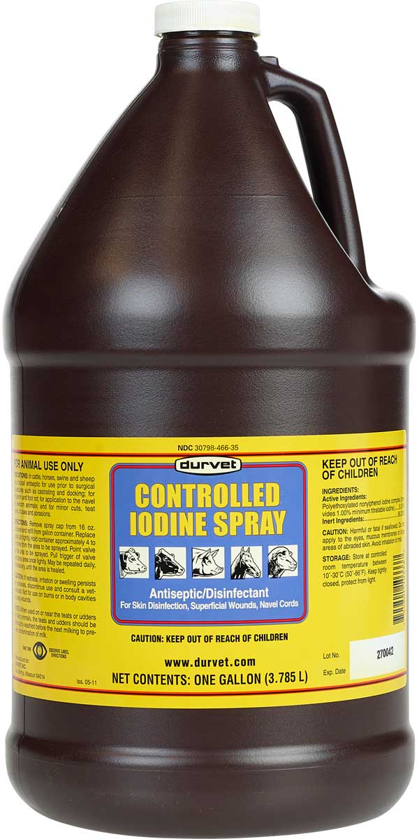 Durvet Controlled Iodine Spray 1 Gallon