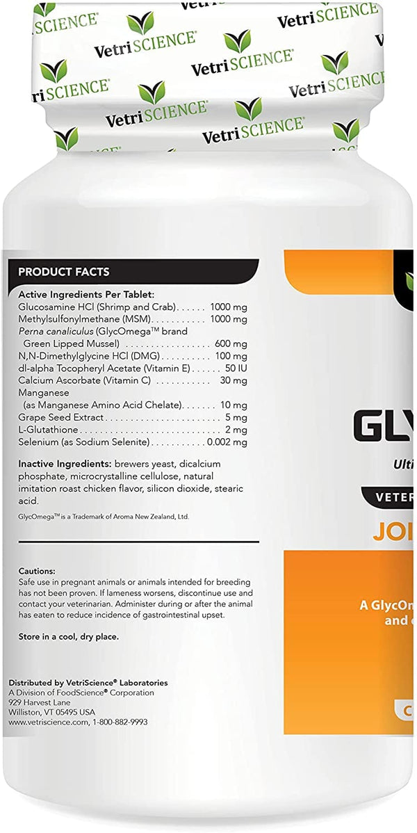VetriScience GlycoFlex Stage 3 Joint Supplement for Dogs (120 chewable tablets)