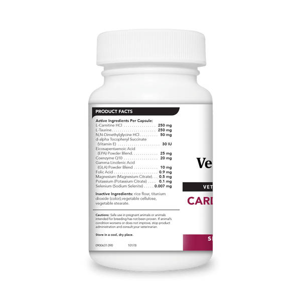 VetriScience Cardio Strength Heart Supplement for Cats & Dogs (90 caps)