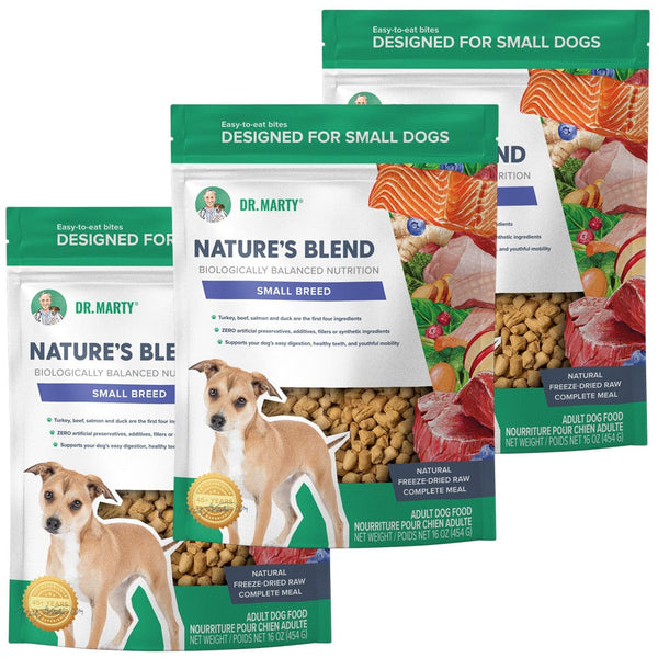 Dr. Marty Nature's Blend Small Breed Freeze Dried Raw Dog Food (16 oz) (3-Pack)