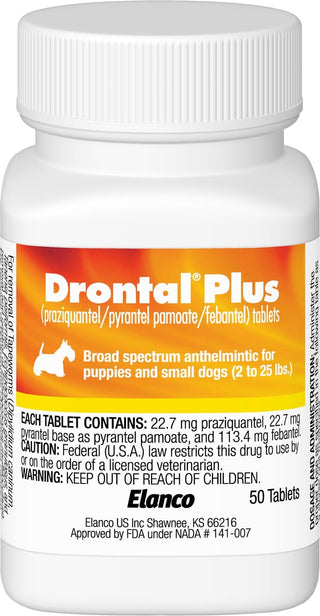 Drontal Plus Tablets, 22.7 mg (dogs 2-25 lbs)