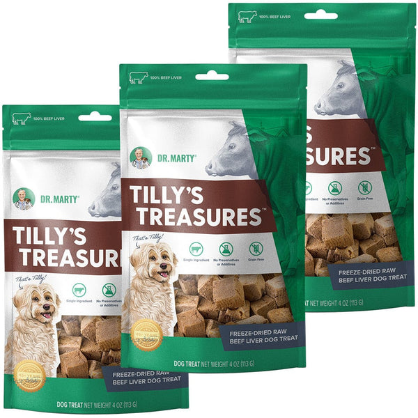 Dr. Marty, Tilly’s Treasures Freeze Dried Beef Liver Treats (4 oz) (3-Pack)