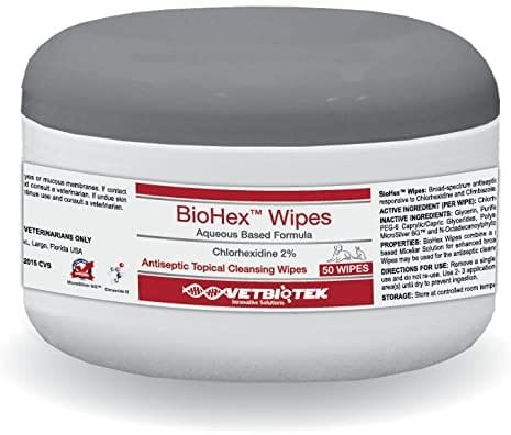 BioHex Antiseptic Wipes 3% Chlorhexidine (50 ct)