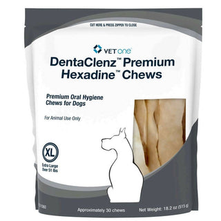 DentaClenz Premium Hexadine Chews for Dogs, Extra Large 30 Count
