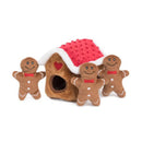ZippyPaws Holiday Zippy Burrow Dog Toy, Gingerbread House-1