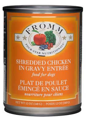 Fromm Four Star Dog Shredded Chicken 12 oz (Case of 12)
